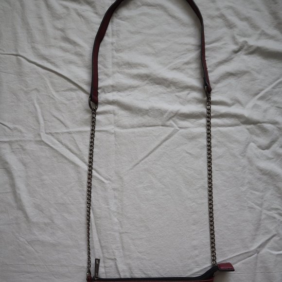 Mix No. 6 Crossbody Bag Chevron Chain Burgundy - Picture 4 of 10